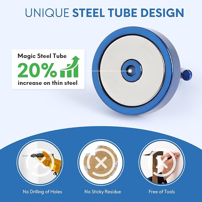 Neosmuk Magnetic Hooks Steel Tube Design - Image 2