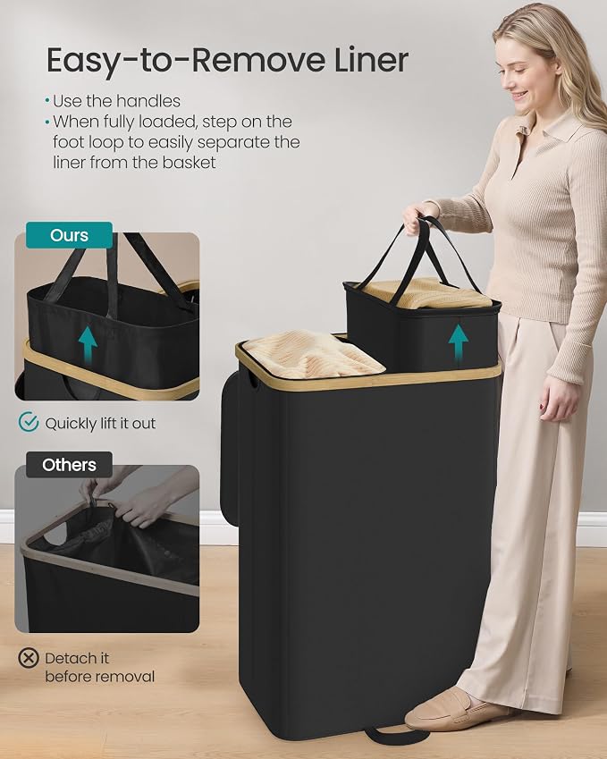 SONGMICS Laundry Hamper, Laundry Sorter - Image 3