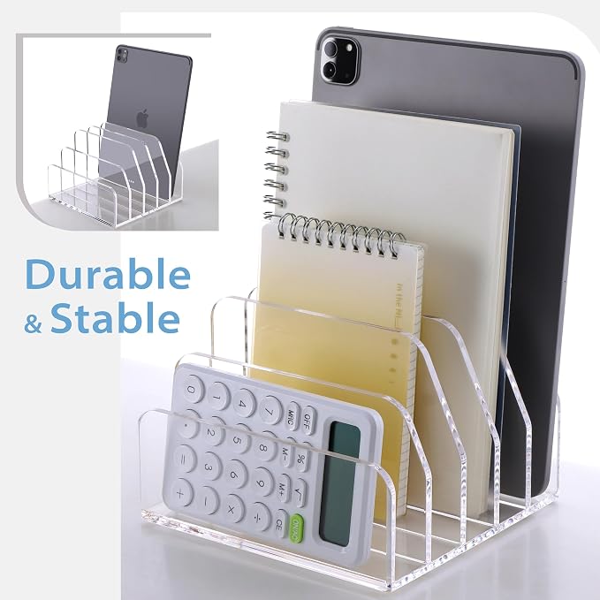 SANRUI Acrylic Desk File Organizer Holder - Image 5