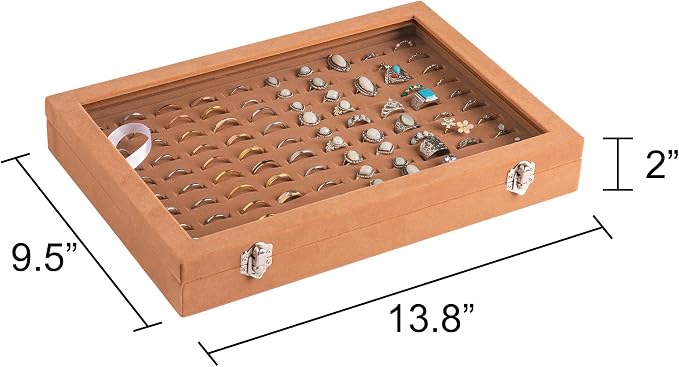 Frebeauty Ring Organizer Tray 100 Slots Ring Holder - Image 2