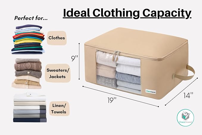 Clothing Storage Bags Clothes Organizer folding fabric bags - Image 2