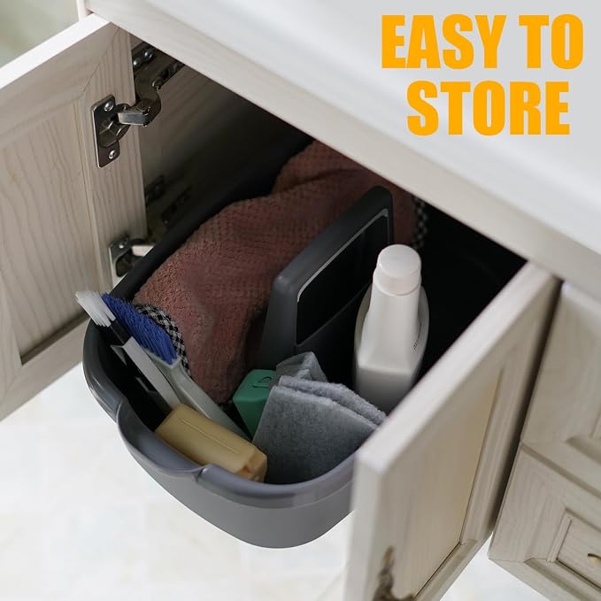 2-Pack Large Gray Cleaning Caddy - Image 7