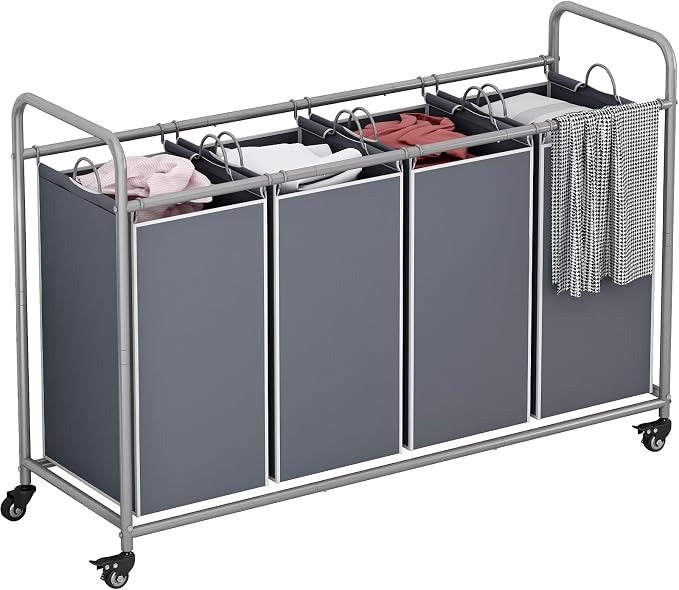 Laundry Sorter 4 Section Hamper Sorter by LINZINAR