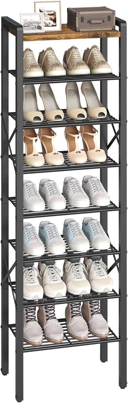 YATINEY 8-Tier Narrow Shoe Rack, Tall Shoe Rack - Image 9