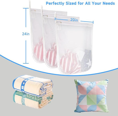GOGOODA 3 Pack Delicates Laundry Bags, Fine Mesh Wash Bag - Image 6
