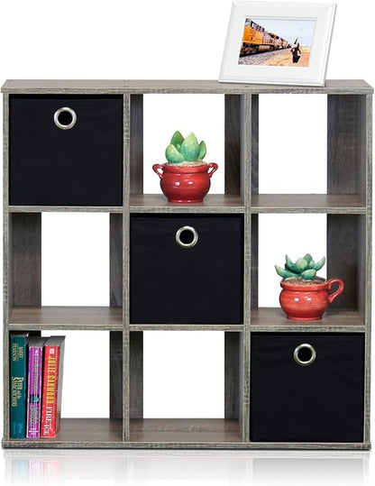 Furinno Simplistic 9-Cube Organizer - Image 5