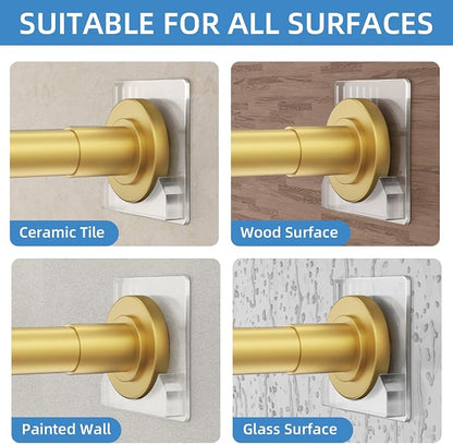 CorkLatta Gold Adjustable Shower Curtain Rod 32 to 80 inch - Image 6
