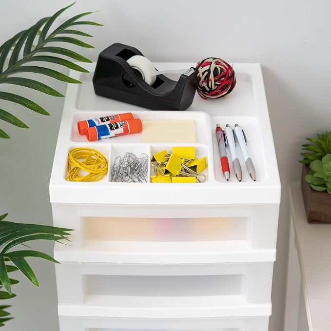 9 Drawer Plastic Rolling Storage Cart - Image 4