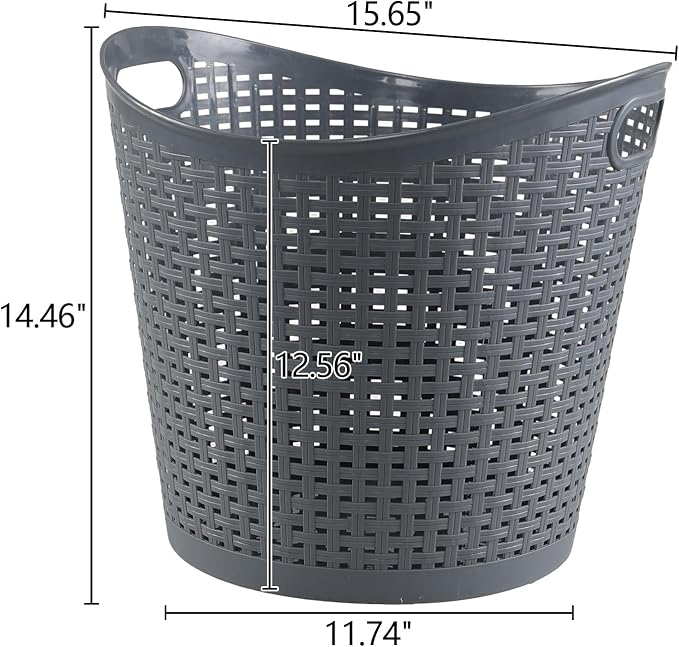 Kiddream 6 Pack Plastic Laundry Clothes Hamper Baskets, Large Storage Baskets - Image 4