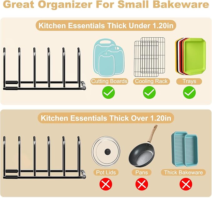 Fikoksol Cutting Board Organizer and Baking Sheet Rack, Tray Dividers - Image 4