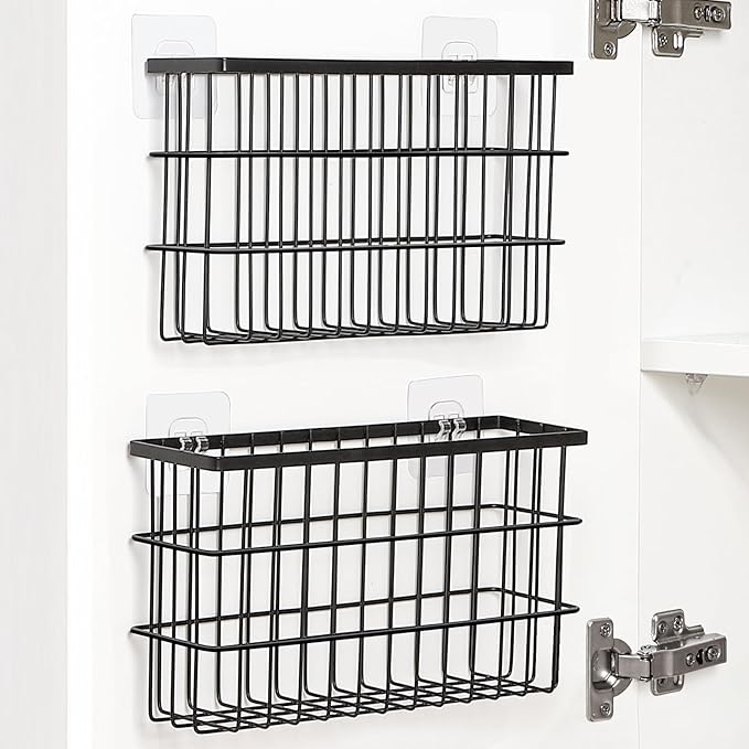 Sinnsally 2 Pack Cabinet Door Organizer, Self Adhesive Lid Organizers Inside by UsefulKitchenTools