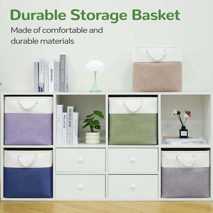 12x12 Inch Foldable Fabric Cube Storage Bins - Image 6