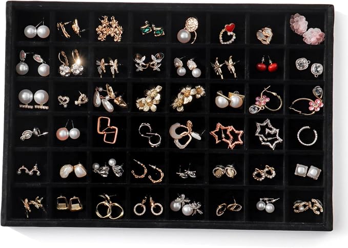 Large Jewelry Organizer for Drawer Insert Velvet Stackable Jewelry Trays for by Unknown