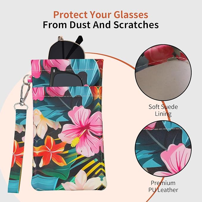 Double Eyeglass Case Soft Dual Glasses Case - Image 3