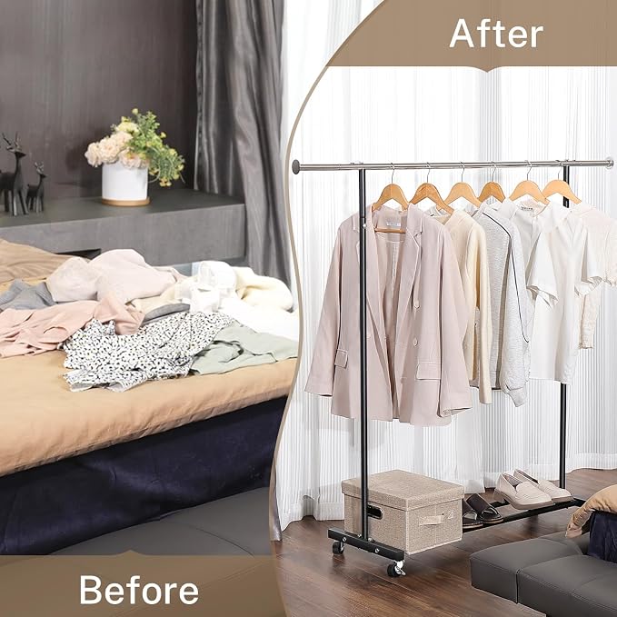 VICERII Clothes Rack, 130LB Capacity Heavy Duty Clothing Rack - Image 7