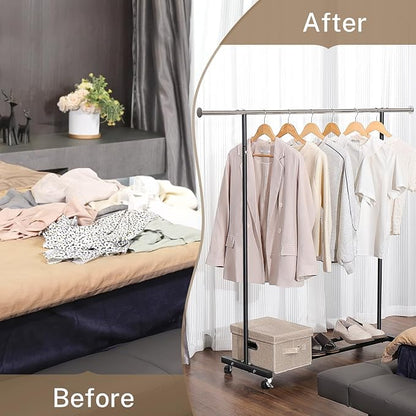 VICERII Clothes Rack, 130LB Capacity Heavy Duty Clothing Rack - Image 7