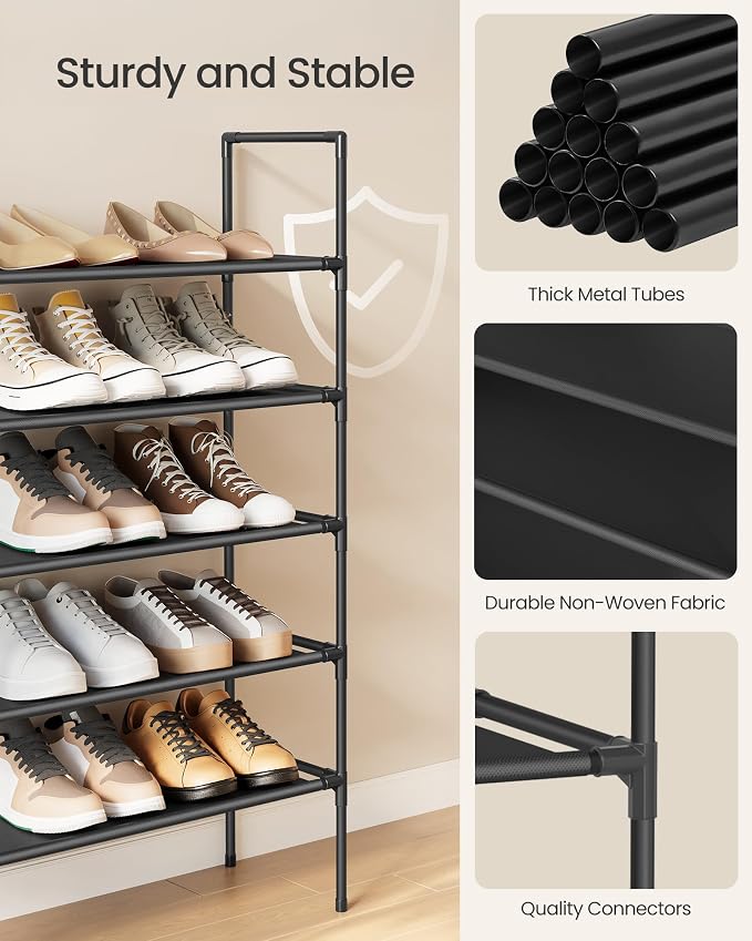 SONGMICS 5-Tier Shoe Rack, Shoe Storage - Image 4