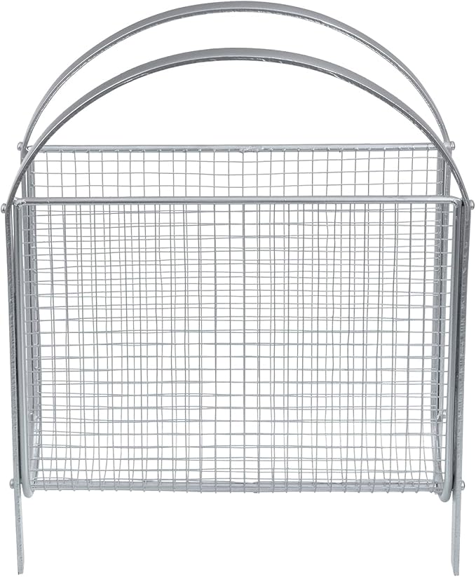 MyGift Mid-Century Design Magazine Rack, Matte Black Tone Metal Mesh - Image 6