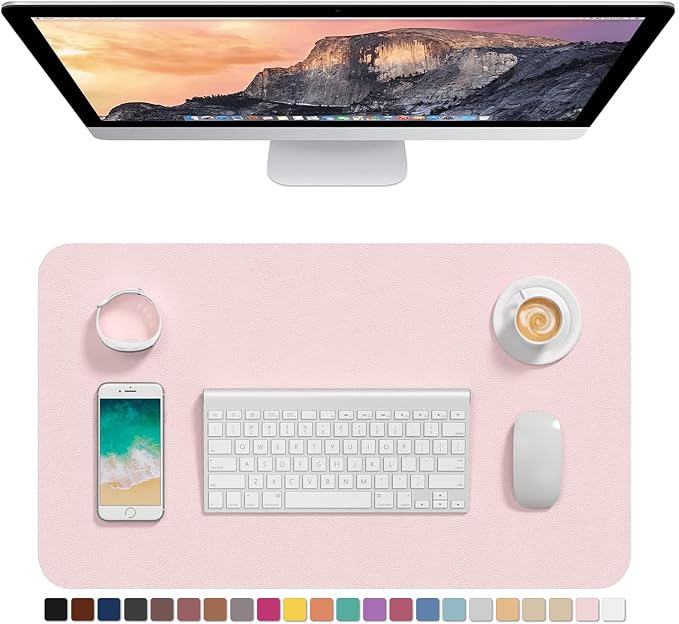 Hsurbtra Desk Pad, 23.6" x 13.8" PU Leather Desk Mat, M Extended Mouse Pad by Hsurbtra
