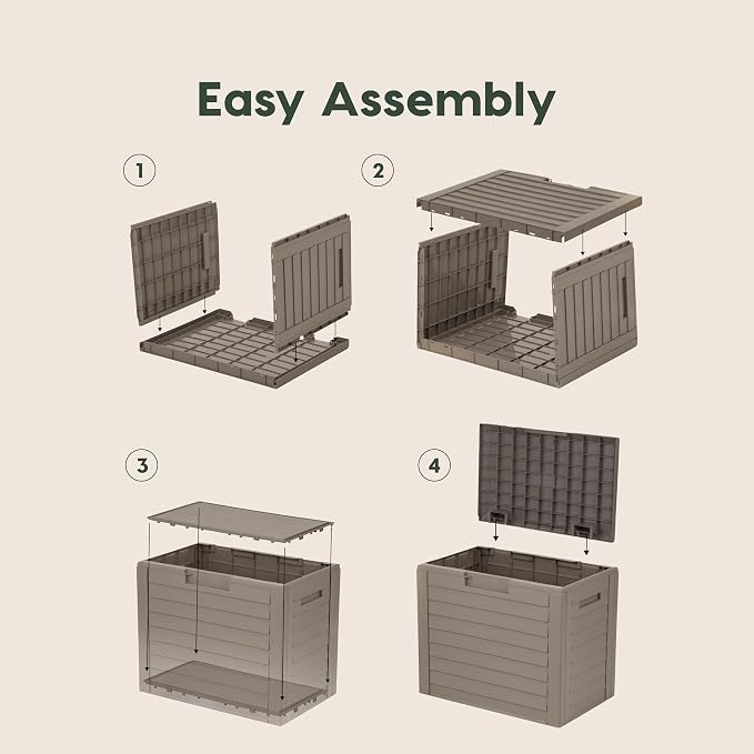 IRIS USA 35-Gallon Outdoor Deck Storage Box, Lockable & UV-Protected, - Image 4