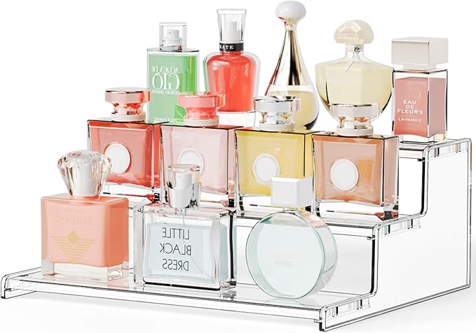 Yieach 3 Tier Acrylic Sands for Display, 12 Inch Perfume Organizer, Cologne by Yieach