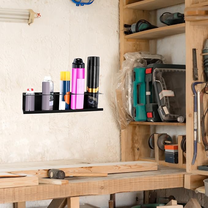 QWORK Heavy-Duty Aerosol Spray Can Holder Rack Organizer, Powder-Coated - Image 7