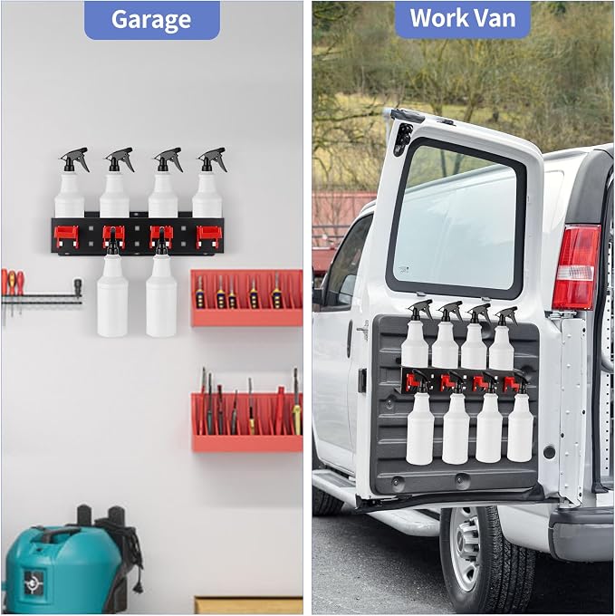 MOLIGOU Spray Bottle Holder Wall Mount, Detailing Bottle Organizer, Spray - Image 6