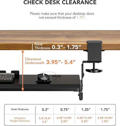 Hemudu Keyboard Tray Under Desk Pull Out - Image 4
