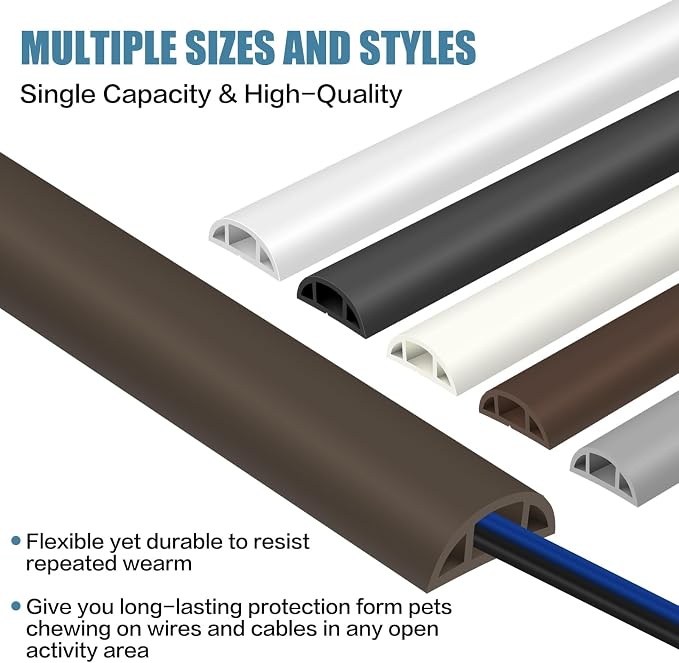 Floor Cord Covers for Wires 10FT Cable Hider Wire Cover Self Adhesive Cord - Image 6