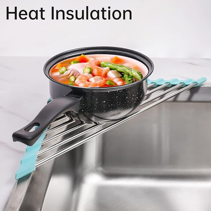 Tomorotec Green Triangle Roll-Up Dish Drying Rack - Image 8