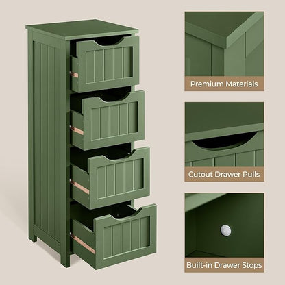 Yaheetech Bathroom Storage Cabinet, Beside Toilet or Vanity, Beadboard Tower - Image 5
