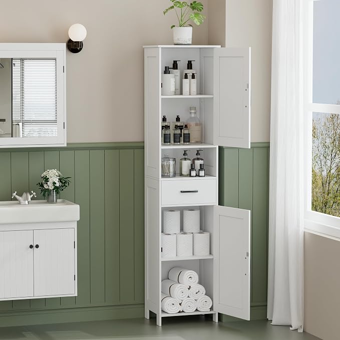 Homhedy 67" H Tall Bathroom Storage Cabinet - Image 9