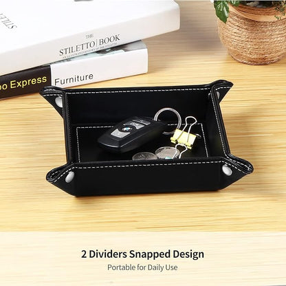 YAPISHI Key Dish Bowl for Men, Entryway Catchall Holder Bedside Table Valet - Image 5