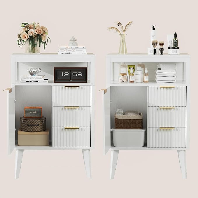 White Bathroom Floor Cabinet - Image 8