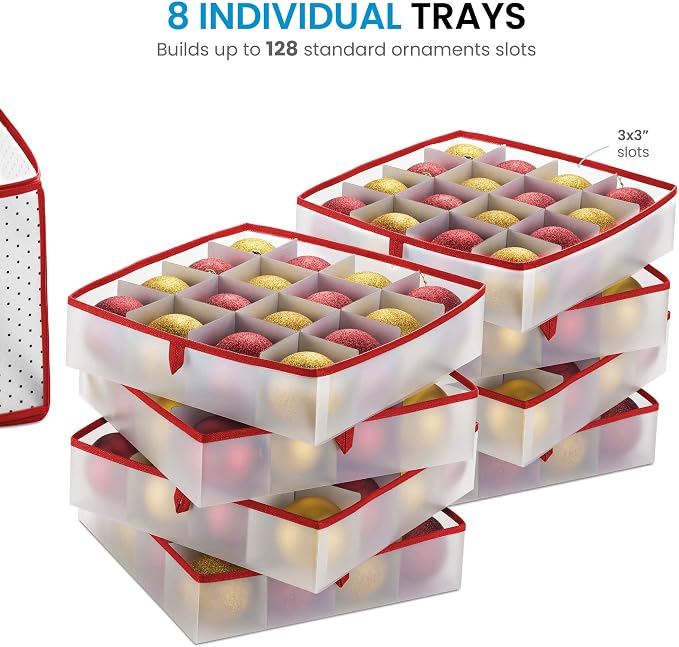 ZOBER Christmas Ornament Storage Box - Image 4