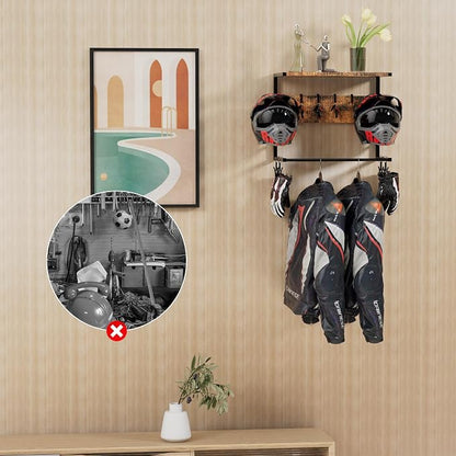 Motorcycle Helmet Holder Wall Mounted, Helmet Rack Wall Mount - Image 9