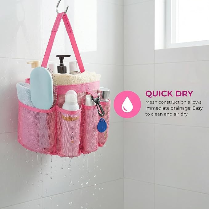 Mesh Shower Caddy Portable for College Dorm Room Essentials, Hanging Shower - Image 6
