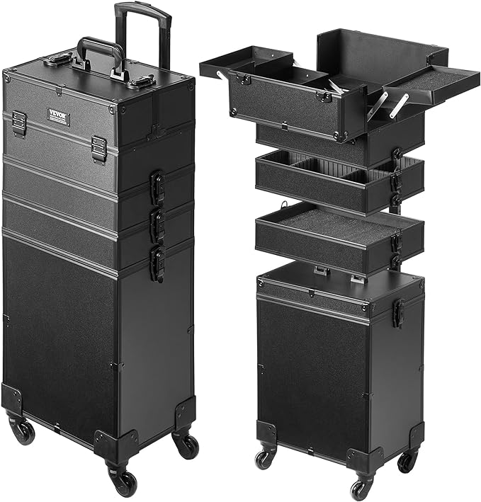 VEVOR Makeup Train Case Professional Makeup Storage Organizer Box Make Up by VEVOR
