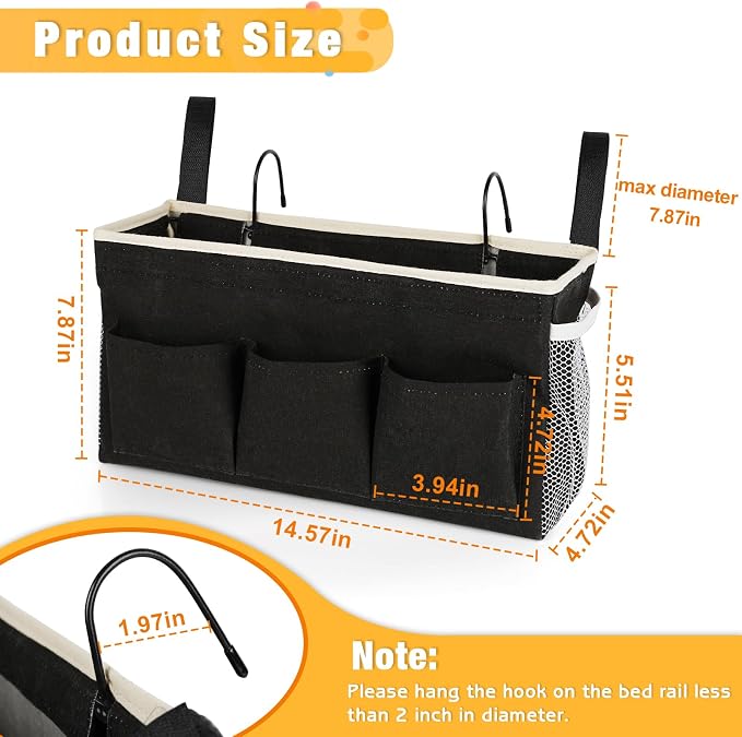 Bedside Caddy Bedside Organizer Bedside Storage Caddy - Image 3
