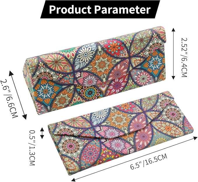 Foldable Glasses Case, Magnetic PU Leahter Sunglasses Case, Cute Hard Shell - Image 6