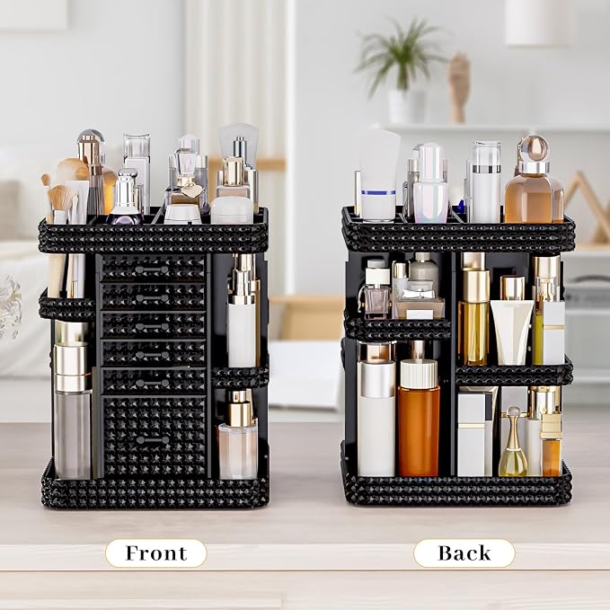 360 Rotating Makeup Organizer for Vanity, Large Skin Care Organizer - Image 6