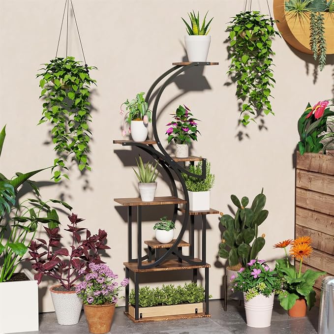 Plant Stand, Plant Stands for Indoor Plants Plant Shelf Outdoor Plant Stands - Image 2