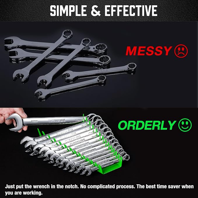 ALOANES 78-Slot Metal Wrench Organizer, Heavy Duty Wrench Organizer Tray - Image 5
