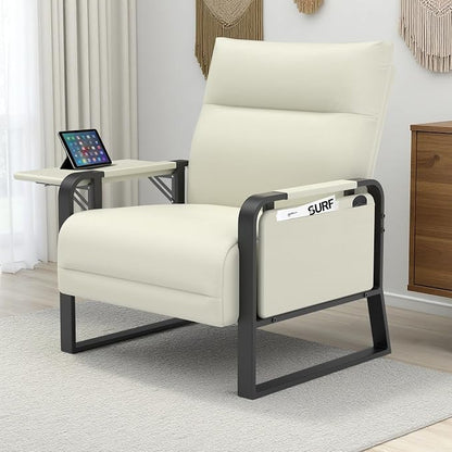 Upholstered Accent Chair, Modern Faux Leather Sofa Chair by Tbillionnext