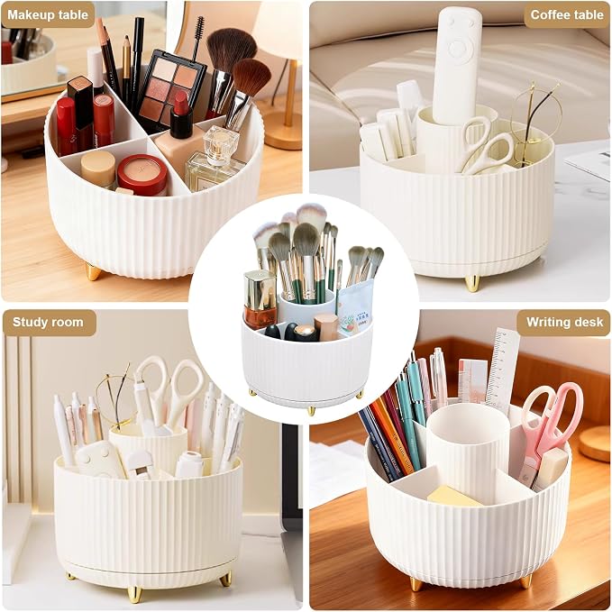 Makeup Brushes Holder Organizer, 360° Rotating Cosmetic display cases - Image 8