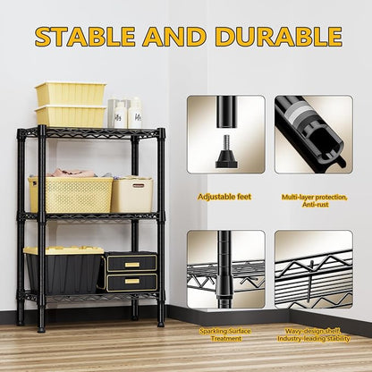 750 lbs 3 Tier Shelf Metal Storage Shelves Shelving Wire Rack Heavy Duty Closet - Image 7