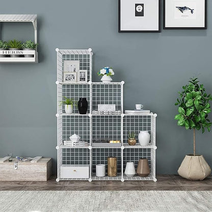 C&AHOME Wire Cube Storage, 9-Cube Organizer Metal, Wire C Grids Storage - Image 5