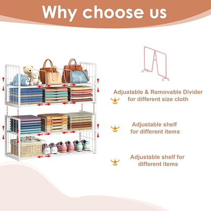 Hongtamoya Stackable Closet Storage Shelf - Image 6