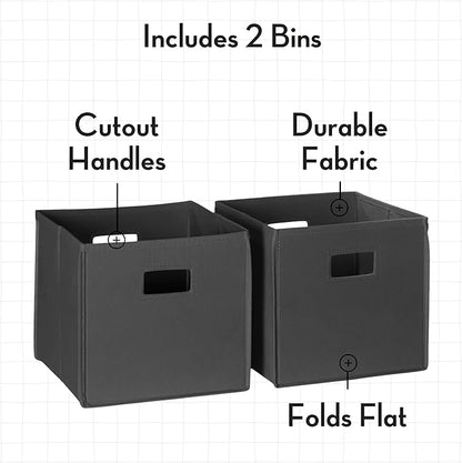 RiverRidge Kids 2pc Fabric Collapsible Storage Cube Organizers - Image 3