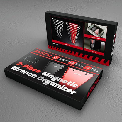 2 Pack Magnetic Wrench Organizer, 32-Slot Magnetic Wrench Organizer Tray - Image 7